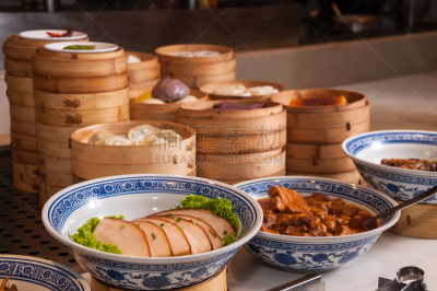 食品,餐馆,烧卖,点心,饺子,蒸锅,水平画幅,无人,开胃品,膳食