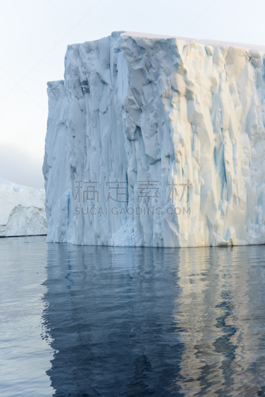 冰河,伊路利萨特,格陵兰,北冰洋,巨大的,公亩,垂直画幅,气候,雪,户外