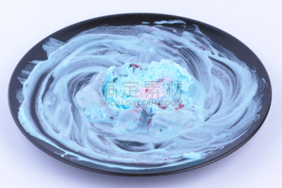 冰淇淋,木匙,红色,设计师,华夫饼干,果酱,盘子,杯,塞满了的,黑色