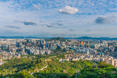 首尔,城市天际线,韩国,江南区,水平画幅,无人,户外,商业金融和工业,市区,亚洲