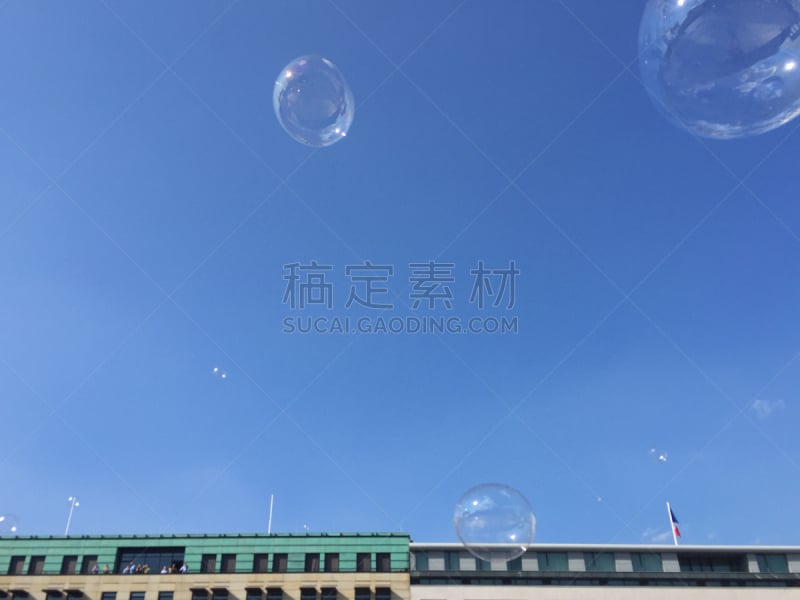 天空,泡泡,皂液器,吹泡泡,美,水平画幅,夏天,户外,想法