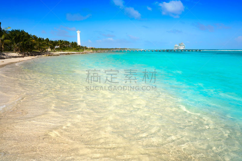科斯塔玛雅,海滩,玛哈维,加勒比海地区,水,天空,度假胜地,水平画幅,沙子,无人