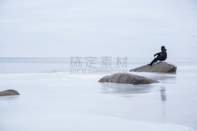 冰,男人,海滩,自由,海滨雏菊,防波堤,气候,仅男人,仅一个男人,温度