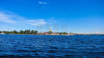 都市风景,圣彼得堡,圣徒彼得和保罗城堡,开罗西塔德尔,尖顶,教堂,水平画幅,墙,户外,要塞