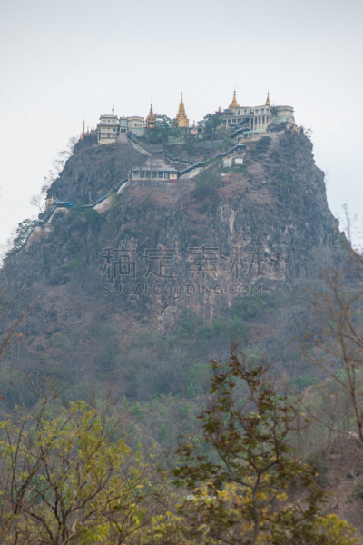 实皆省,山,宝塔,黄金,旅途,热,东南亚半岛,人种,缅甸,河流