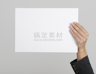 拿着,卡片,留白,水平画幅,电话机,消息,白人,文档,部分,空的