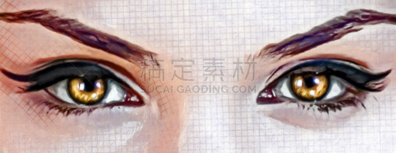 看,创造力,睫毛膏,彩妆,计算机制图,计算机图形学,化妆用品,完美,仅成年人,青年人