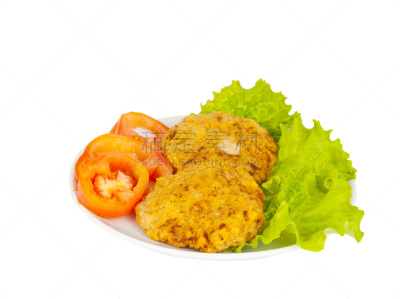 肉丸,西红柿,盘子,酥炸鱼,裹面包屑,小牛肉,炸肉排,餐具,格子烤肉,水平画幅