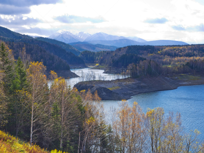 水坝,北海道,层云峡,上川支厅,雪,著名景点,大雪山国家公园,大雪山,导游,夏天
