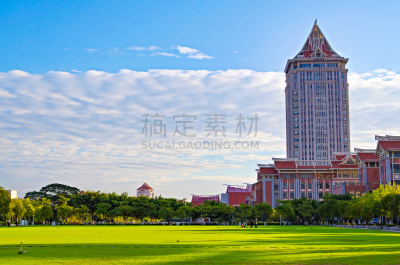 校园,商务,云,草,现代,著名景点,户外,天空,厦门,建筑