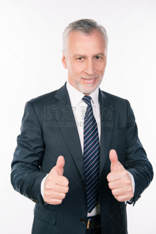 男商人,信心,翘起大拇指,专业人员,背景分离,仅男人,导演,领导能力,办公室