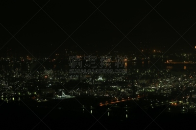 夜晚,复杂性,仓敷,工业区,化工厂,冈山县,储油罐,烟囱,制造业职位,水平画幅