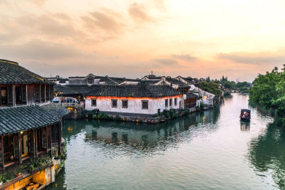 自然美,水乡,旅途,乌镇,世界遗产,云,古董,烟雾,林区,河流