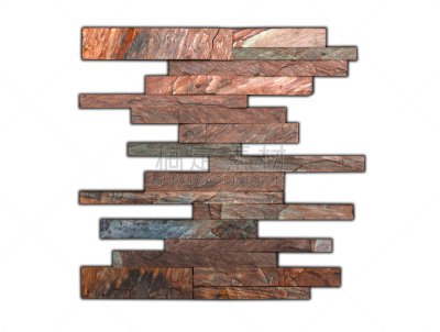 sample of natural building decorative stone on a white background