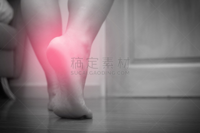痛苦,黑白图片,足,特写,女性,脚底的,健康保健,部分,运动,一个人