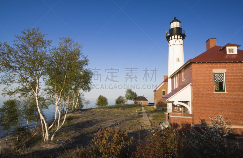 车站,光,黑色,黄金,river ausable,美丽石国家风景区,密歇根州半岛,水平画幅,无人,建筑外部