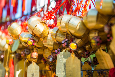 黄大仙祠,连翘属植物,人,九龙,水平画幅,无人,红色,屋顶,神殿