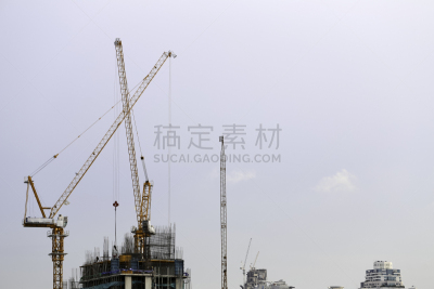 鹤,建筑业,轴座,房地产开发商,脚手架,豪宅,采矿业,天空,新的,重的