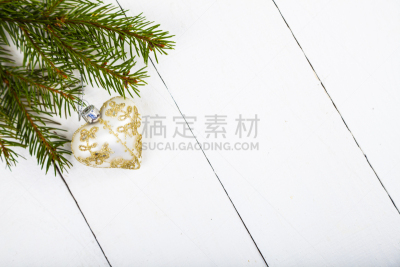 球,枝,云杉,留白,红桃,新的,水平画幅,纹理效果,无人