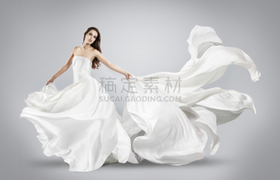 纺织品,女孩,白色长裙,自然美,连衣裙,拟人笑脸,风,彩妆,情人节,仅成年人
