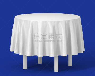 绘画插图,模板,白色,圆形,长的,桌子,桌布,分离着色,青绿色,线条