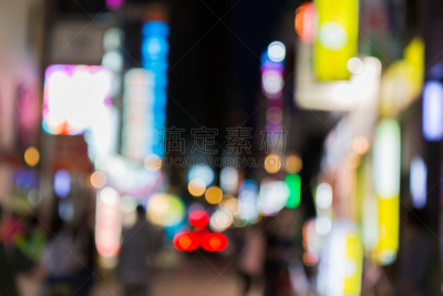抽象,人,运动模糊,背景,中心,大板南波站,水平画幅,夜晚,道顿堀,旅行者