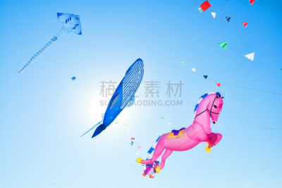 风筝,迪拜,国际著名景点,飞鱼,阿拉伯联合酋长国,中东,天空,水平画幅,蓝色,波斯湾