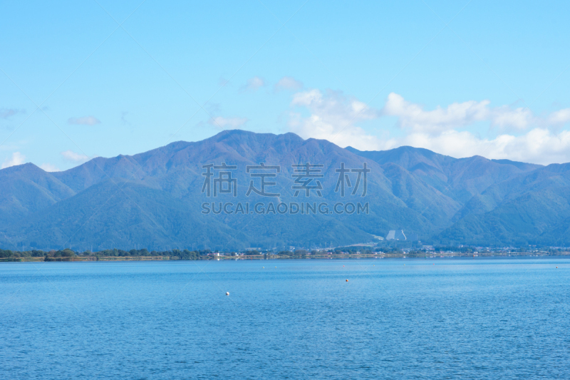 福岛县,日本,猪苗代湖,万代山,旅途,云,水面,湖,植物,背景