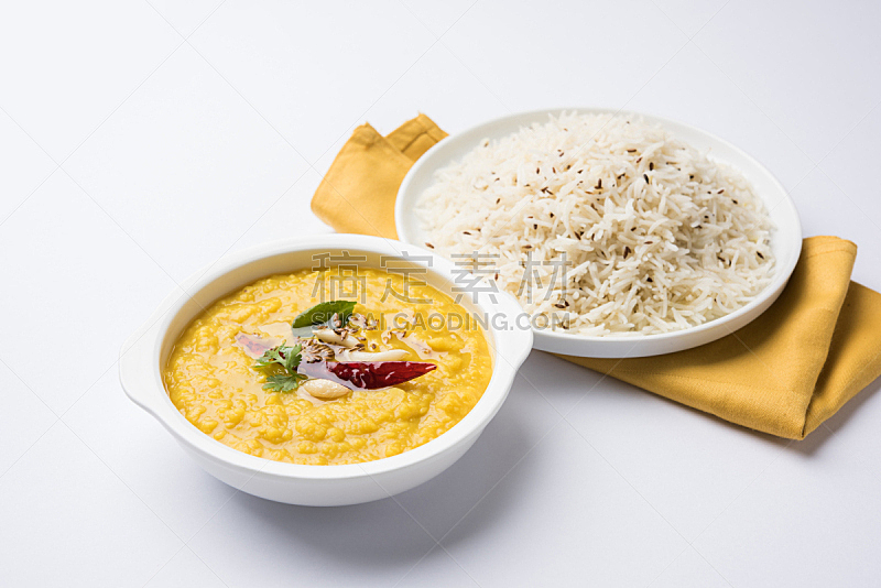 咖喱,食品,白色背景,米,分离着色,上菜,印度次大陆人,传统,选择对焦,油炸