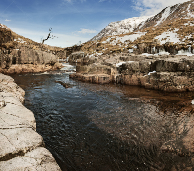 river etive,格伦艾提夫,自来水,水,天空,水平画幅,无人,苏格兰,户外,花岗岩