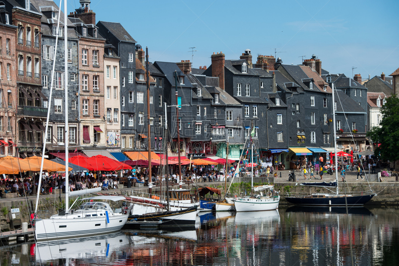 Honfleur harbour, normandy city in France