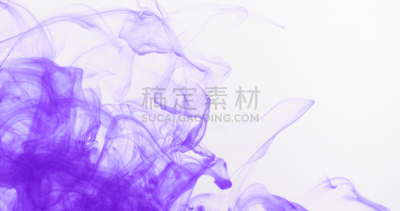 墨水,紫色,水,留白,水平画幅,无人,水下,湿,特写,慢镜头