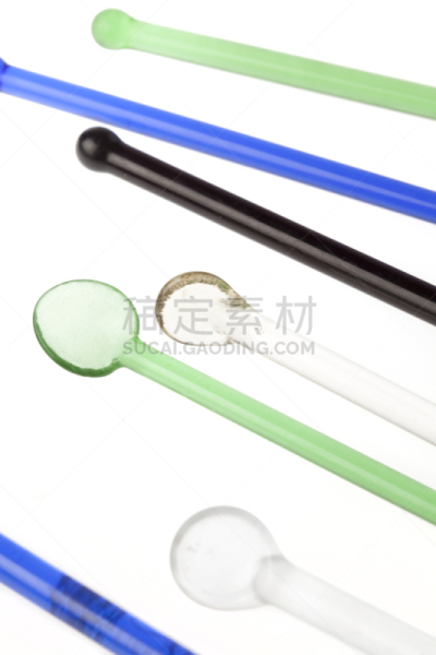 汤匙,玻璃,多色的,垂直画幅,搅棒,绿色,透明,无人,蓝色,黑色