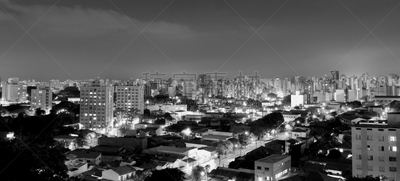坎皮纳斯,在上面,都市风景,巴西,全景,伦敦城,高对比度,水平画幅,高视角,无人