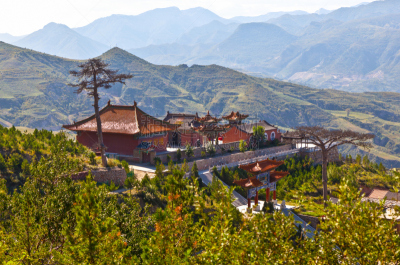 衡山,道教,寺庙,山,北,非凡的,大同,山西省,水平画幅,无人