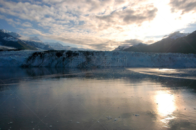 国家公园,margerie glacier,冰河湾,水平画幅,雪,无人,户外,湖,瑞典,冬天