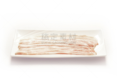 盘子,切片食物,猪肉,白色,涮涮锅,格子烤肉,水平画幅,膳食,特写,泰国
