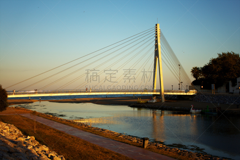 福恩吉罗拉,桥,水平画幅,景观设计,无人,安达卢西亚,户外,西班牙,河流,反射