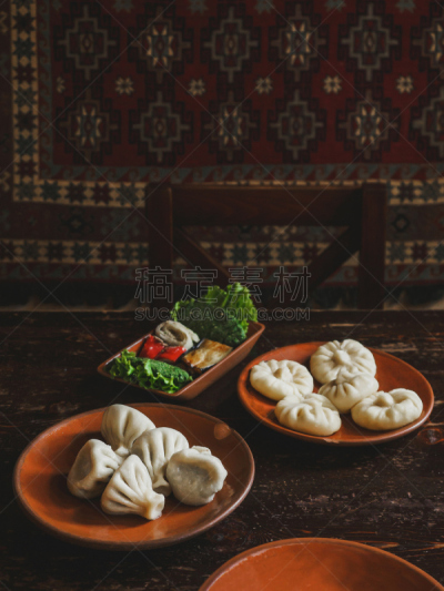传统,特写,盘子,垂直画幅,留白,食物的样式,乌克兰,膳食,茨欣瓦利,小麦面团