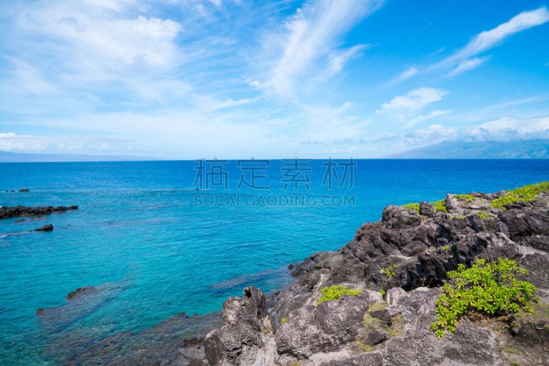 夏威夷,毛伊岛,普鲁拉,海滩,太平洋岛屿,热带气候,火山岩,图像,太平洋,捕鲸镇