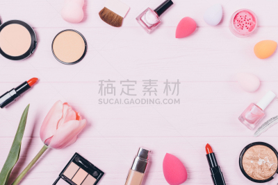 粉色,桌子,女性,化妆用品,彩妆,夏天,腮红,润肤露,模板,化妆刷