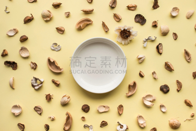 芳香的,香草兰,白色,食品,背景,盘子,视角,美,自然,兰花