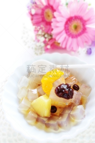 水果,日本,藻类,果冻,黑豆,糖果,垂直画幅,留白,无人,白色背景