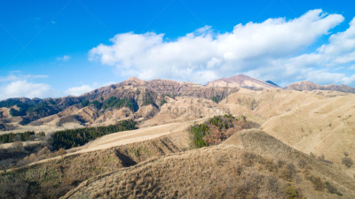 麻生太郎,日本,地形,居住区,九州,阿苏市,云,环境保护,死亡的植物,植物