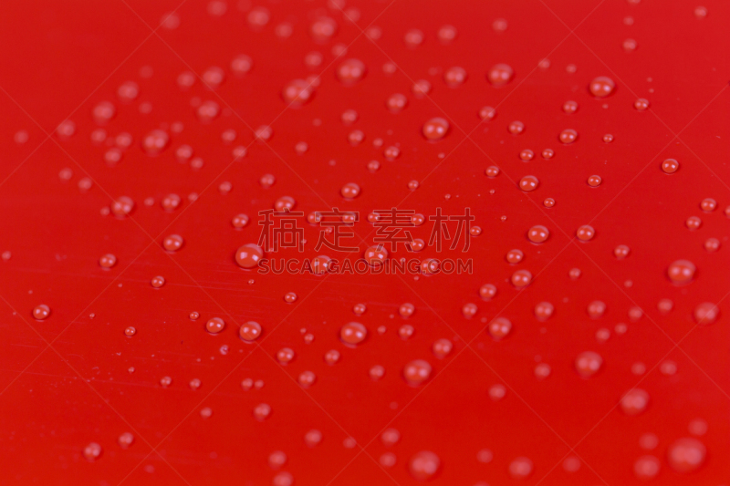 水滴,饮用水,红色背景,水,纹理效果,平视角,早晨,香槟,实验室,金属