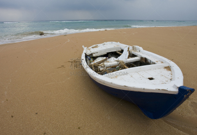 船,海滩,水平画幅,沙子,无人,古老的,户外,海洋,波浪,海浪
