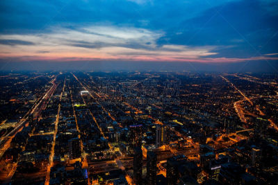 黄昏,芝加哥市,城市天际线,伊利诺斯州,交通,云,广场,现代,城市扩张,芝加哥鲁普商业区