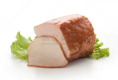 莴苣,黑金刚石,餐具,水平画幅,绿色,烟熏食品,无人,膳食,背景分离,肉