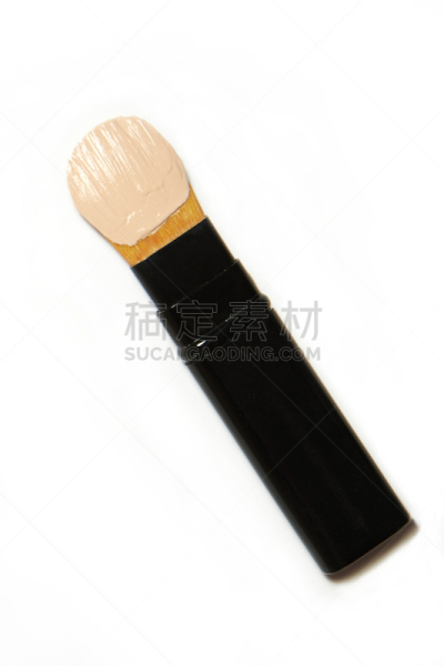化妆刷,粉底,白色背景,垂直画幅,美,腮红刷,彩妆,纹理效果,光亮,化妆用品