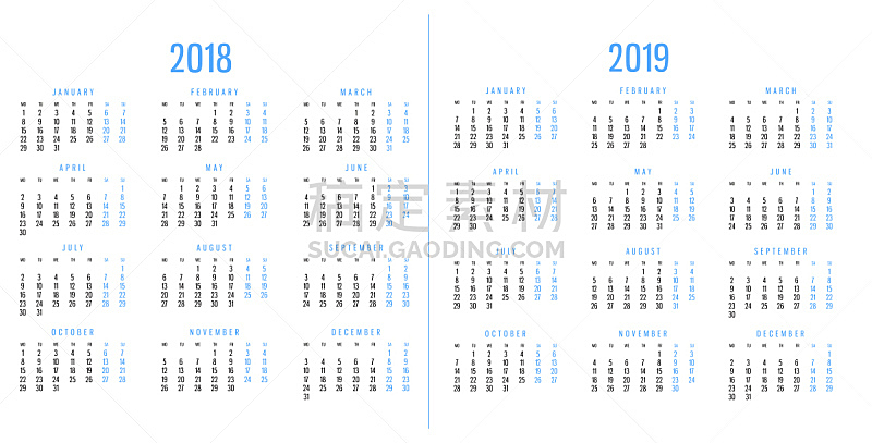 日历,2019,2018,办公室,新的,六月,水平画幅,无人,历日,九月